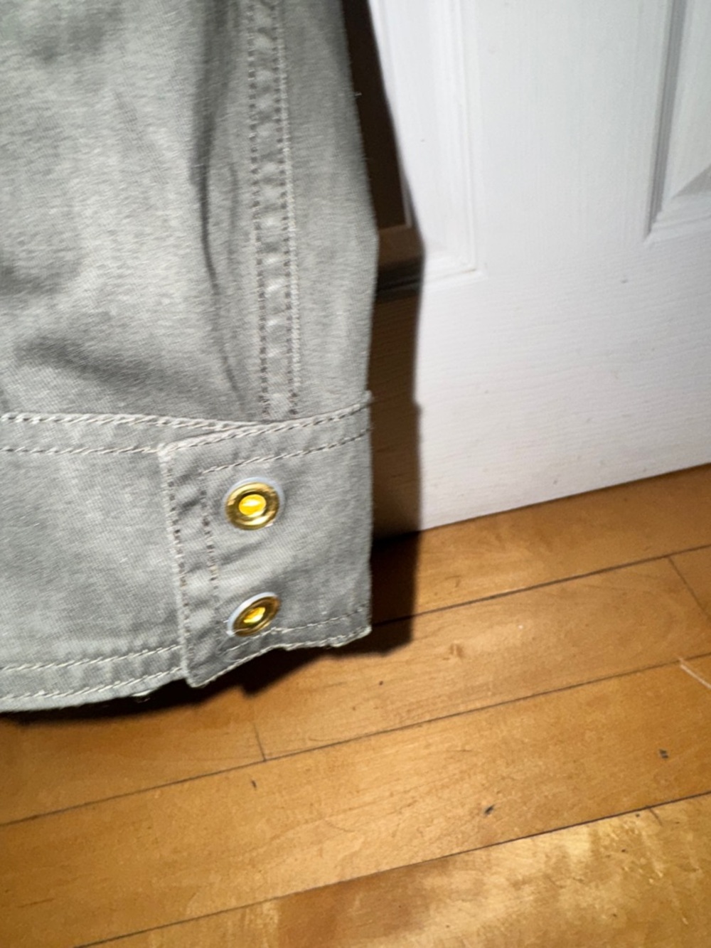 J.Crew Mercantile Olive Utility Jacket Small | Gold Hardware Field Jacket - Picture 3 of 13